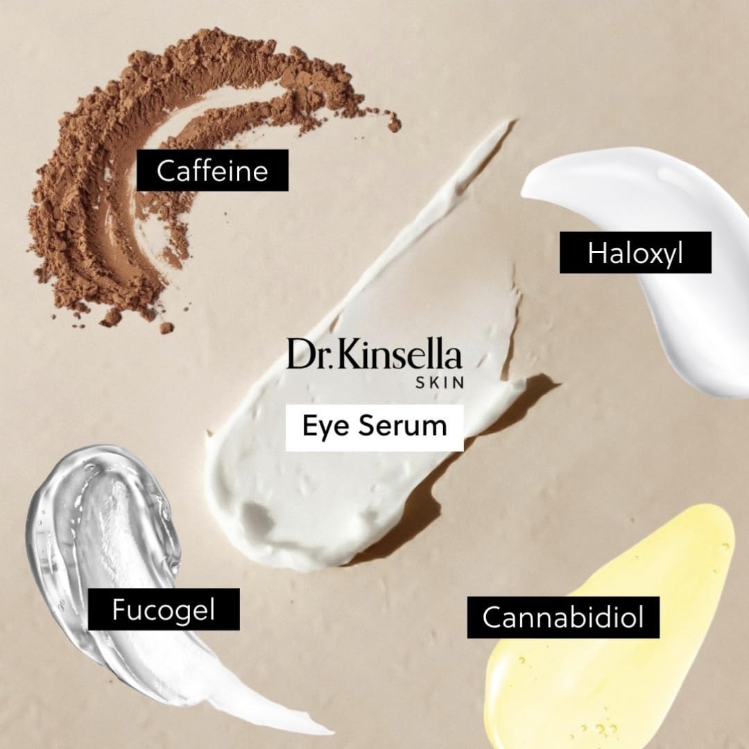 Dr. Kinsella Eye Serum, Anti-Ageing Eye Cream for Dark Circles, Puffiness & Eye Bags, Infused with Hyaluronic Acid, Vitamin C & Caffeine for Brighter, Youthful Eyes - Image 4