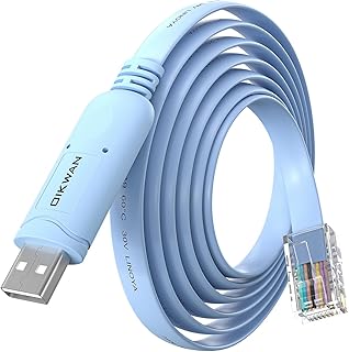 OIKWAN Console Cable RJ45 to USB, 6 Feet, USB Console Cable with FT232 Chip, Compatible with Cisco, HP, NETGEAR, Huawei, R... Price In India