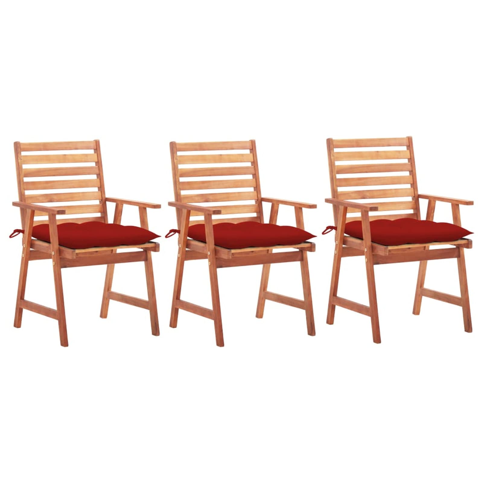 Chaises de salle à manger de jardin en acacia pour repas en terrasse