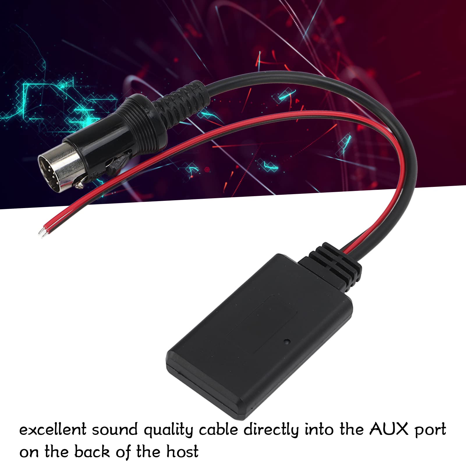Adapter Bluetooth Aux, 13-pinowy Moduł Bluetooth Adapter Muzyczny Zamiennik Kabla Audio Aux dla Kenwood KRC 553 CA C2AX KCA IP500 CA C1AX