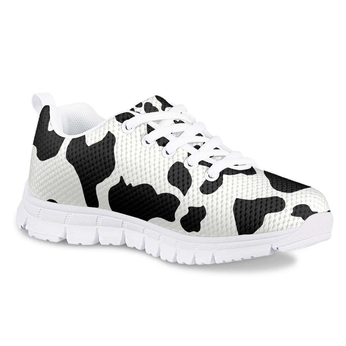 Cow Kids Sneakers for Boys Girls; Children's Running Shoes Breathable Lightweight Mesh Sport Sneakers