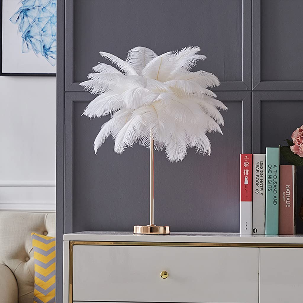 Plumes d'autruche naturelles blanches de 25-30 cm pour deco de mariage et fetes | Lot de 20