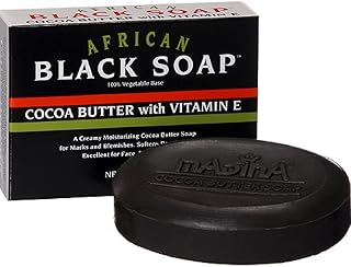 Madina+African+Black+Soap+Cocoa+Butter+with+Vitamin+E%2c+3.5+oz+(Pack+of+8)