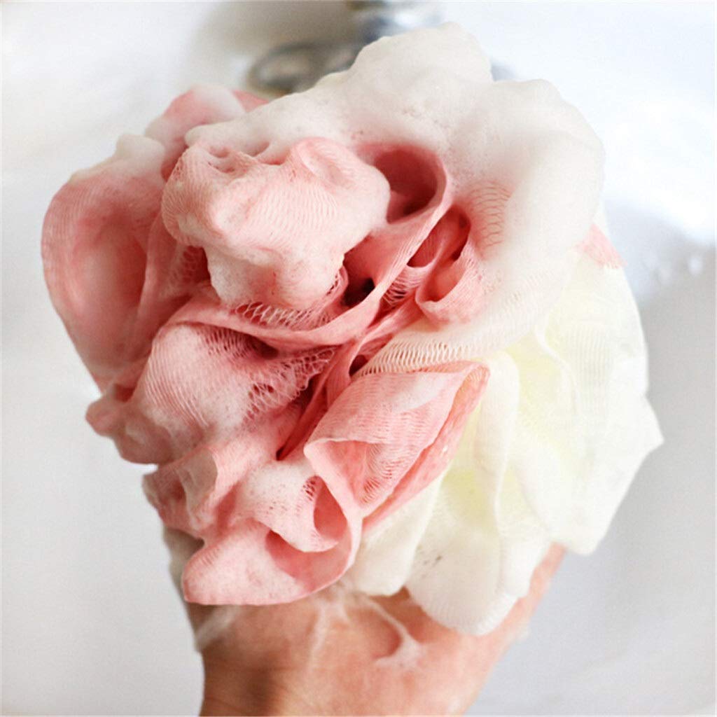 Ręcznik złuszczający Myjka Szczotka do ciała Gąbka do ciała Gąbka pod prysznic Loofah Gąbka do kąpieli Pufa Mesh Ball Złuszczające rękawiczki złuszczające Premium Scrubber (kolor: A) (C)