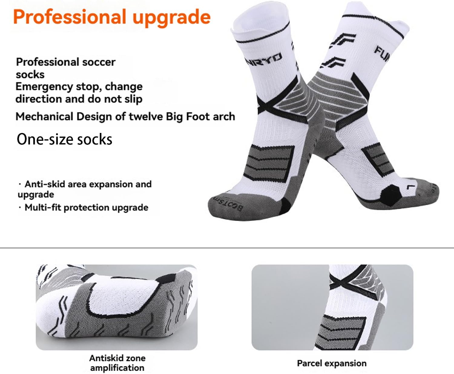 Grip Socks Soccer for Men&Women,Non-Slip Soccer Socks,Elite Compression Socks for Running Basketball ( men's size 6-11) - Image 8