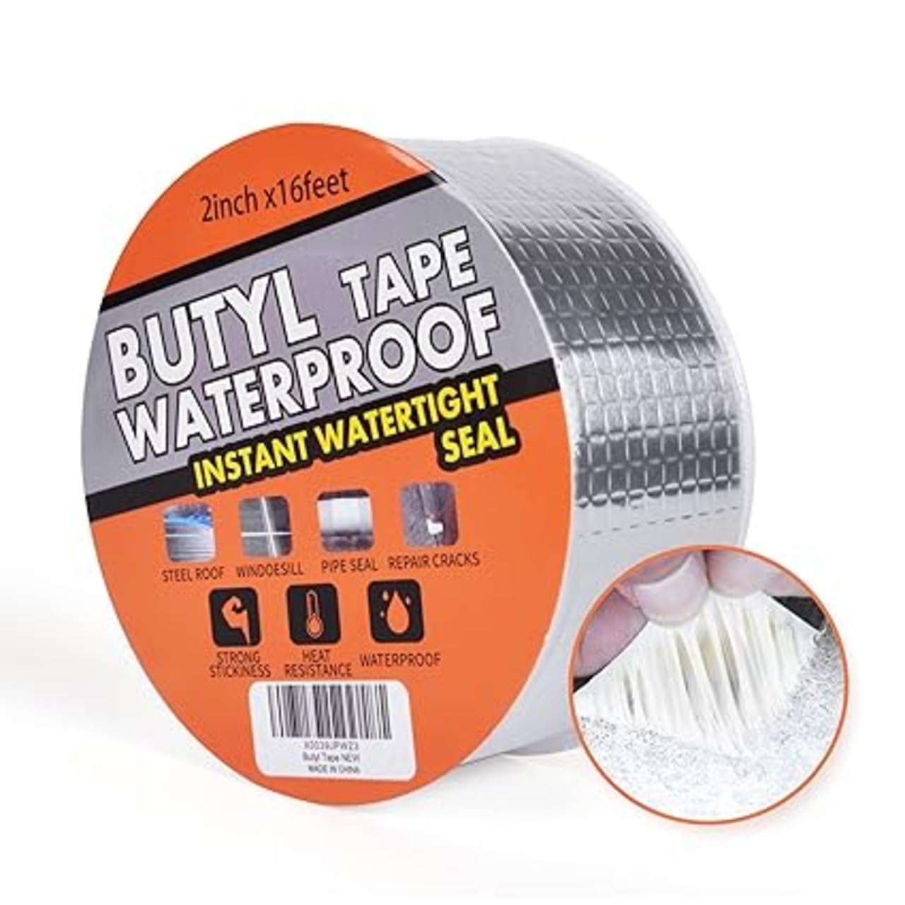 coku waterproof leakage repair tape sealing tape butyl rubber Aluminium foil tape strong adhesive Leakproof tape for Roof Cracking, pipe & Window Sealing Multi-purpose Duct Tape(5cm*5m) (pack of 1)