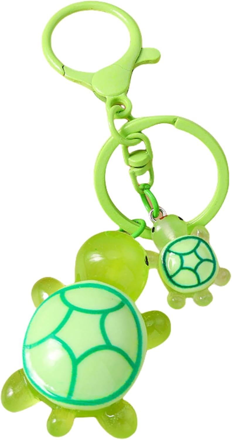 Cute Turtle Keychain Colorful Mini Resin 2 Sea Turtle Bag Purse Charms Backpack Key Chains