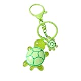 Misovela Cute Turtle Keychain Colorful Mini Resin 2 Sea Turtle Bag Purse Charms Backpack Key Chains