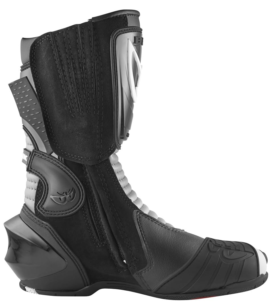 Berik Race-X EVO Stivali da moto, nero/bianco/grigio, 45