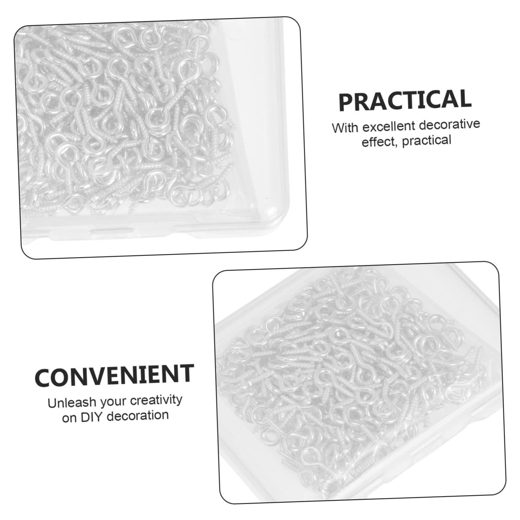 OSOLADY 1 Set Horn Nails Self Tapping Bolts Ornament Hooks Heavy Duty s Hooks Eye Bolts Eye Screws Heavy Duty Eyebolts Eye Bolt Screw Hooks Jewelry Hooks Plastic Silver