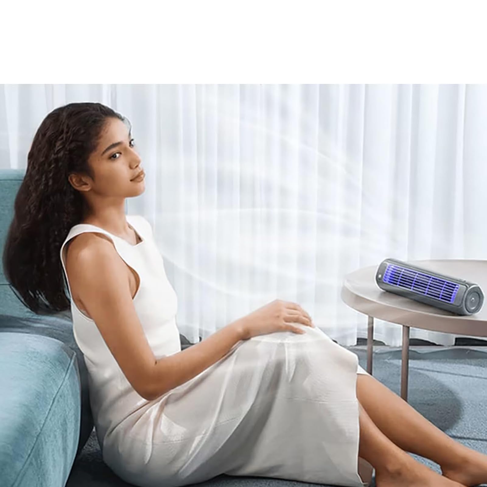 Festberg Cooling Ace, Portable Cooling Ace Air Conditioner, Cooling Fan for Room with 3 Speeds, Quiet Air Cooler, Rechargeable, For Bedroom, Office (Off-White)