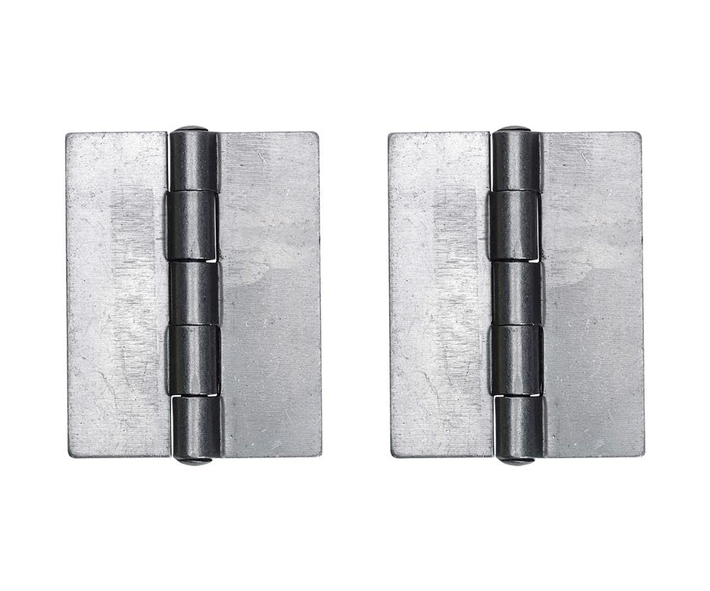 PERRY 100mm Double Pressed Butt Hinges to Weld, Self Colour