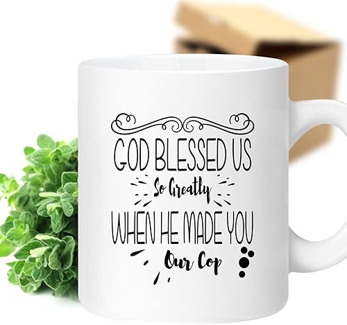 Bemrag Beak Appreciation Gift For Cop, Great Birthday Present For A - God Blessed Us So Greatly When He Made You Our Cop, Make Him Feel Loved On