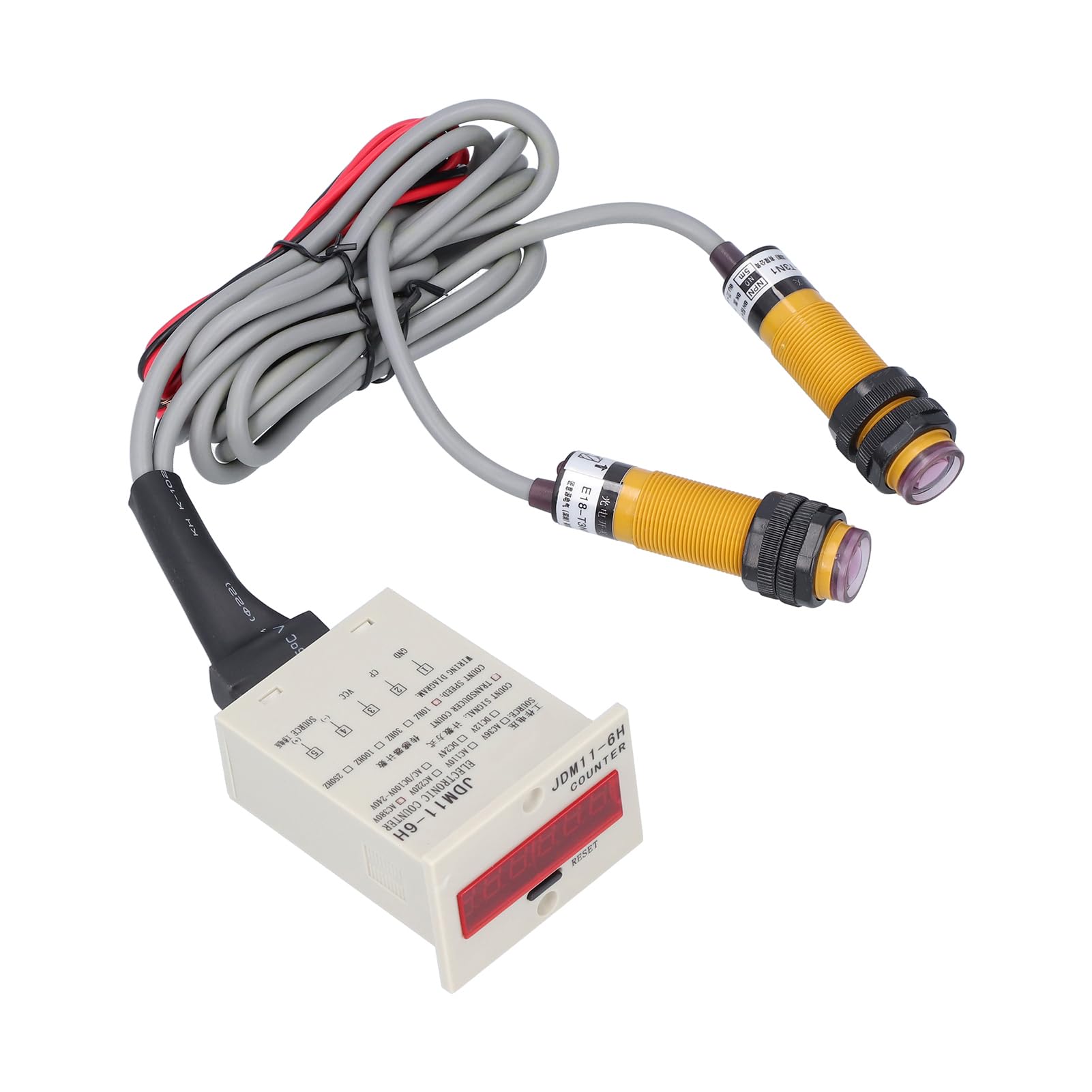 Contatore elettronico BERM, contatore con display digitale, contatore a induzione anti-interferenza con cavo per sistemi di controllo di automazione industriale (AC220V)