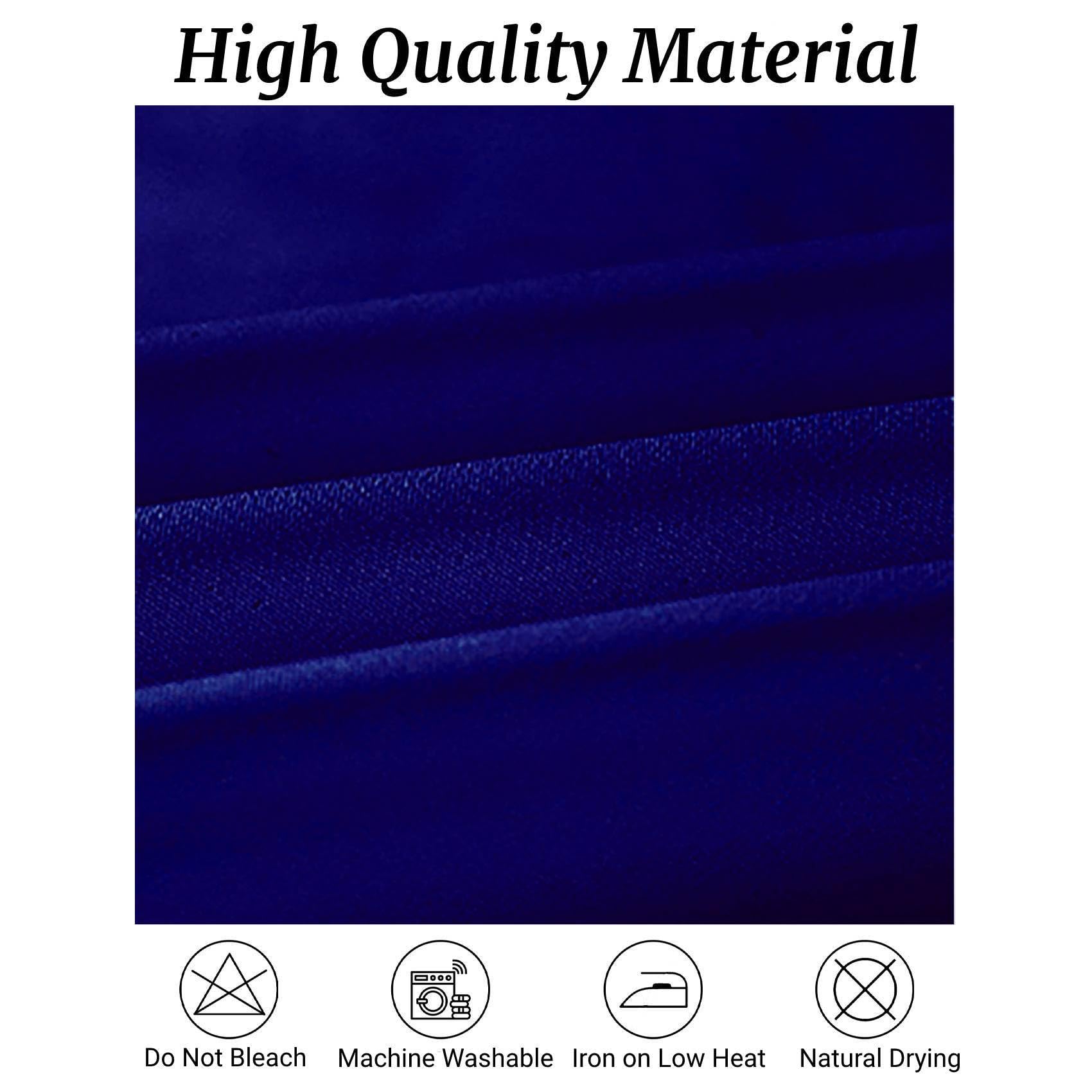 Fokitut Lot de 6 nappes rectangulaires en polyester résistant aux taches et infroissables pour cuisine, salle à manger, mariage, fête, dîner de vacances - Bleu roi - 152,4 x 259,1 cm