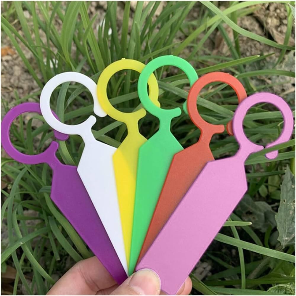 Grewery Fast-Fix Color Coded Tree/Plant Tag - O Ring | Hangs onto The Branch/Stem, 100 Piece Pack, 6cm x 3cm Writing Surface, No. 5 Polypropylene Material, Useful in Plantation and Nursery (Purple) (B0CTHYZ791) Amazon Price History, Amazon Price Tracker