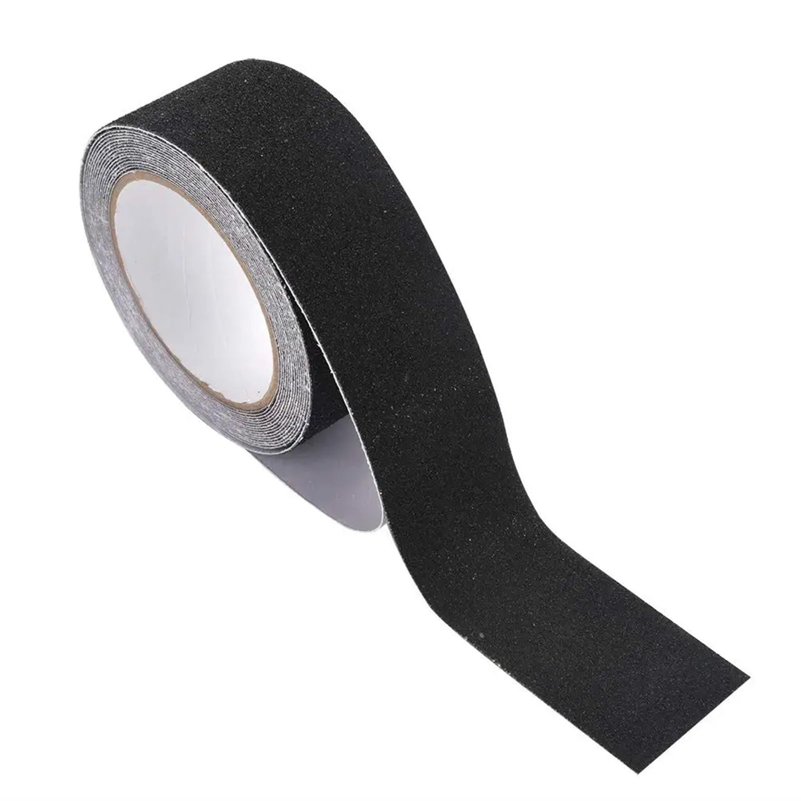 Tira antideslizante para peldaños de escalera con cinta adhesiva para interiores y exteriores para decoración y seguridad, borde de escalera negro