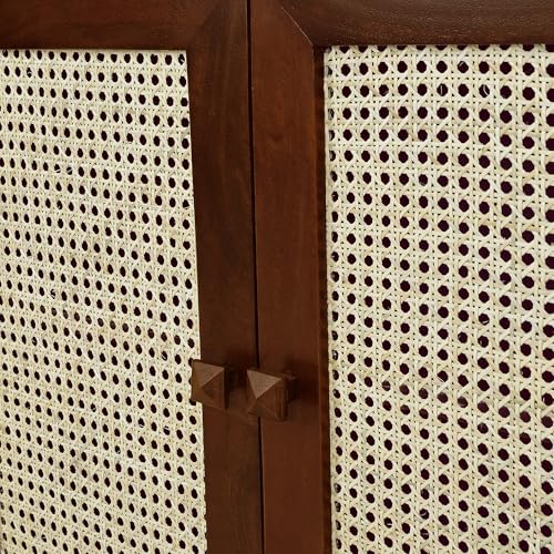 Image of The Attic Ardenwood Classic Cane Door Sideboard, Wooden Sideboard Cabinet, Cane Door Sideboard, Honey Cane
