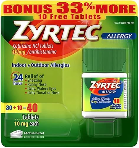 Zyrtec Paquete de bonificación, 40 unidades por Zyrtec
