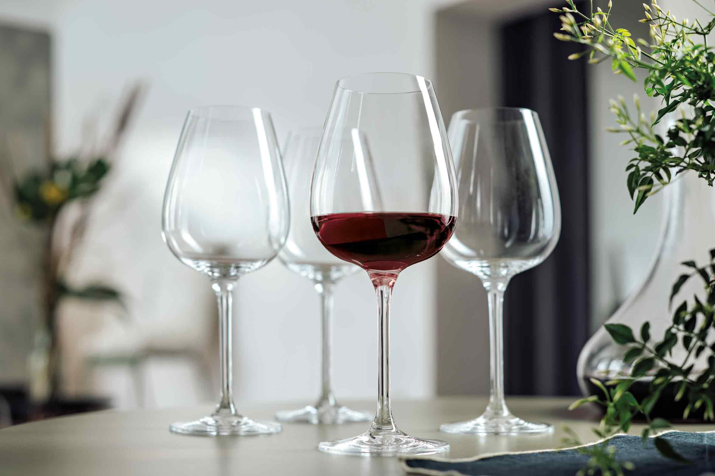Villeroy & Boch Purismo Wine - Juego de 12 copas de vino tinto, copas de vino blanco y vasos de agua para 4 personas, apto para lavavajillas, transparente