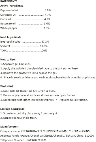 Miniatura 8 de Paquete de 32 estaciones de cebo de gel para cucarachas en interiores, potente mata cucarachas en interiores para infestación de cucarachas, cebo