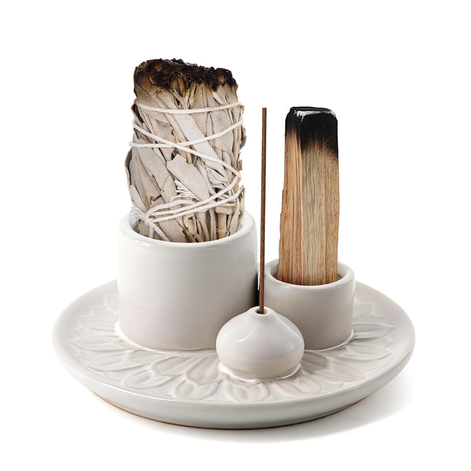 Amazon.com: 4 in 1 Ceramic Incense Holder, Palo Santo Stick Holder