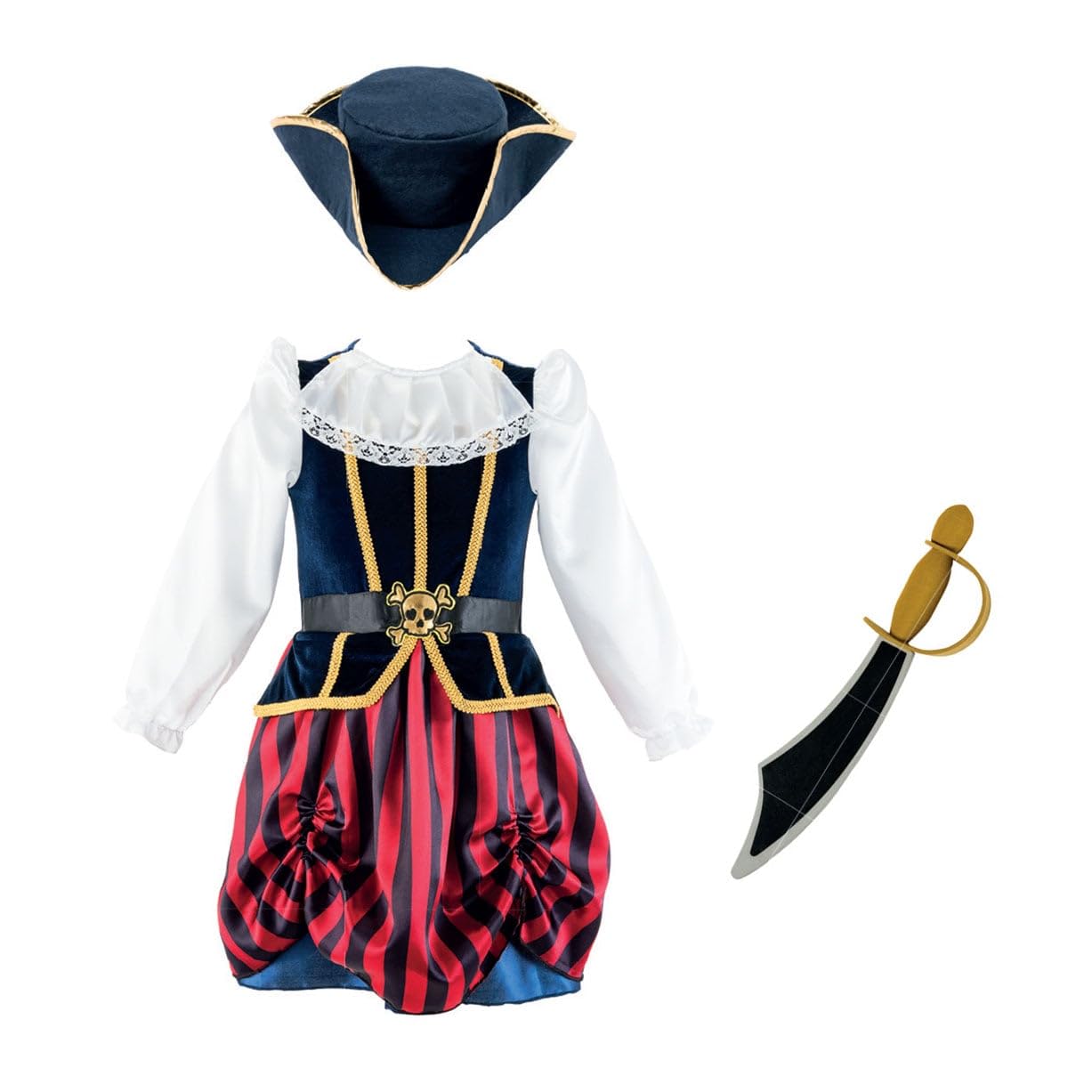 oxybul Déguisement pirate fille 3-5 ans