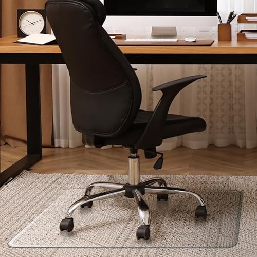Exclusive Beveled Edge Glass Chair Mat for a Smooth Glide