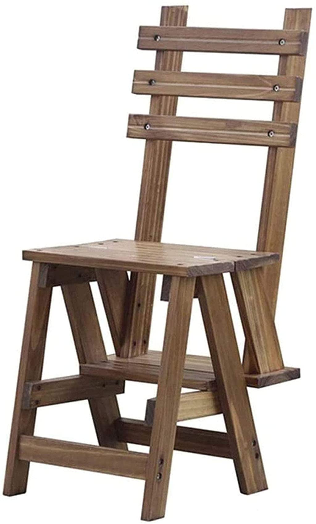Tabourets de bibliothèque de restaurant en bois avec fonction étagère rabattable