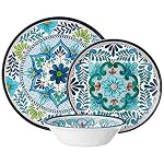 Certified International Talavera Melamine 12 Piece Dinnerware Set, Service for 4, Multicolored Certified International Talavera Melamine 12 Piece Dinnerware Set Service for 4 Multicolored
