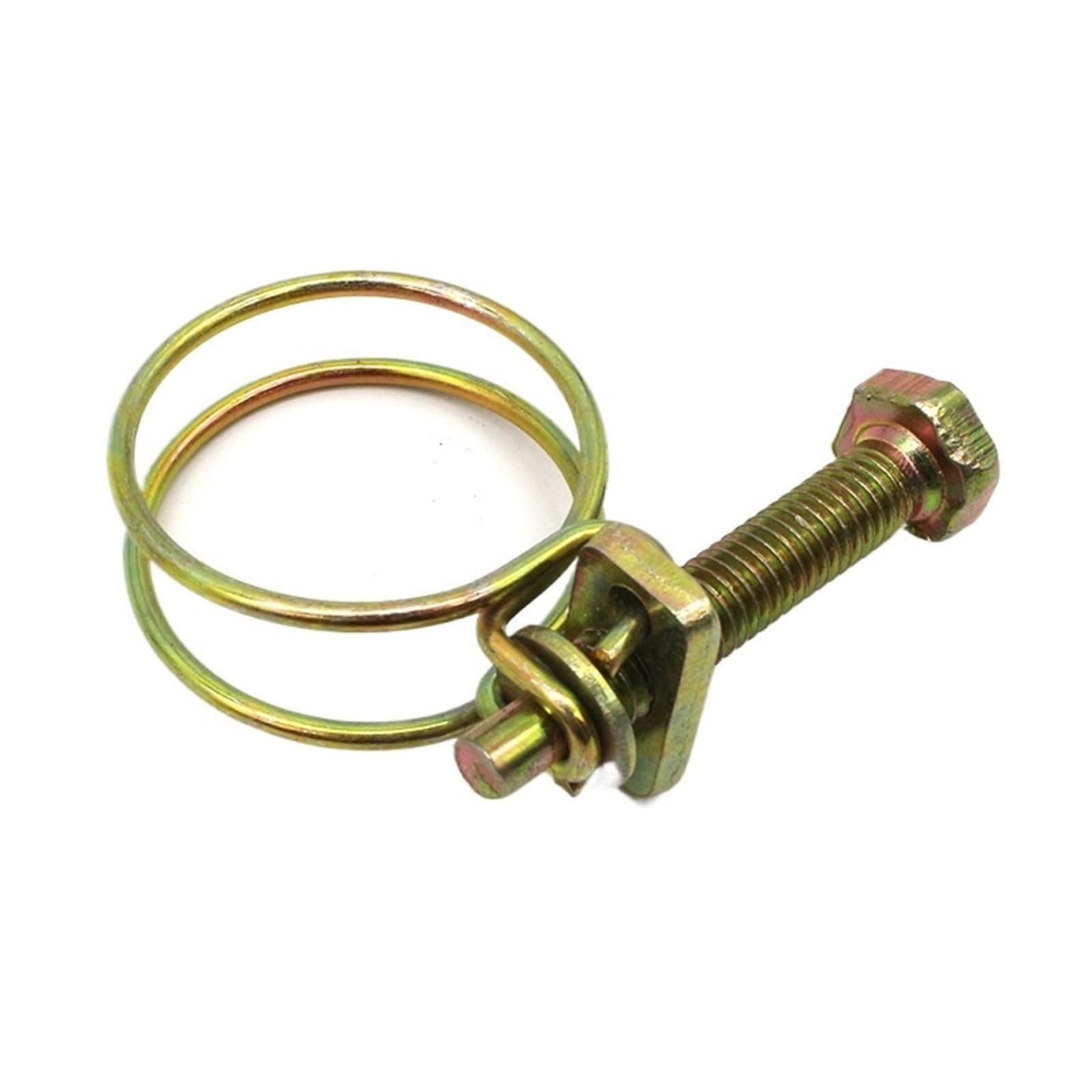 Ydhsikk One Color Double Wire Hose Clamp, Iron Double Wire Hose Clip 10 Pack Adjustable Pipe Clamp For Plumbing 9-64Mm(21-25Mm)