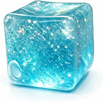 Nice Cubes, Glow In Dark Fidget Cube, Soft TPR Sensory Play Cube, Hand Squeeze Stress Relief Toy, Compact Portable Leisure Toy for Boys Girls Kids
