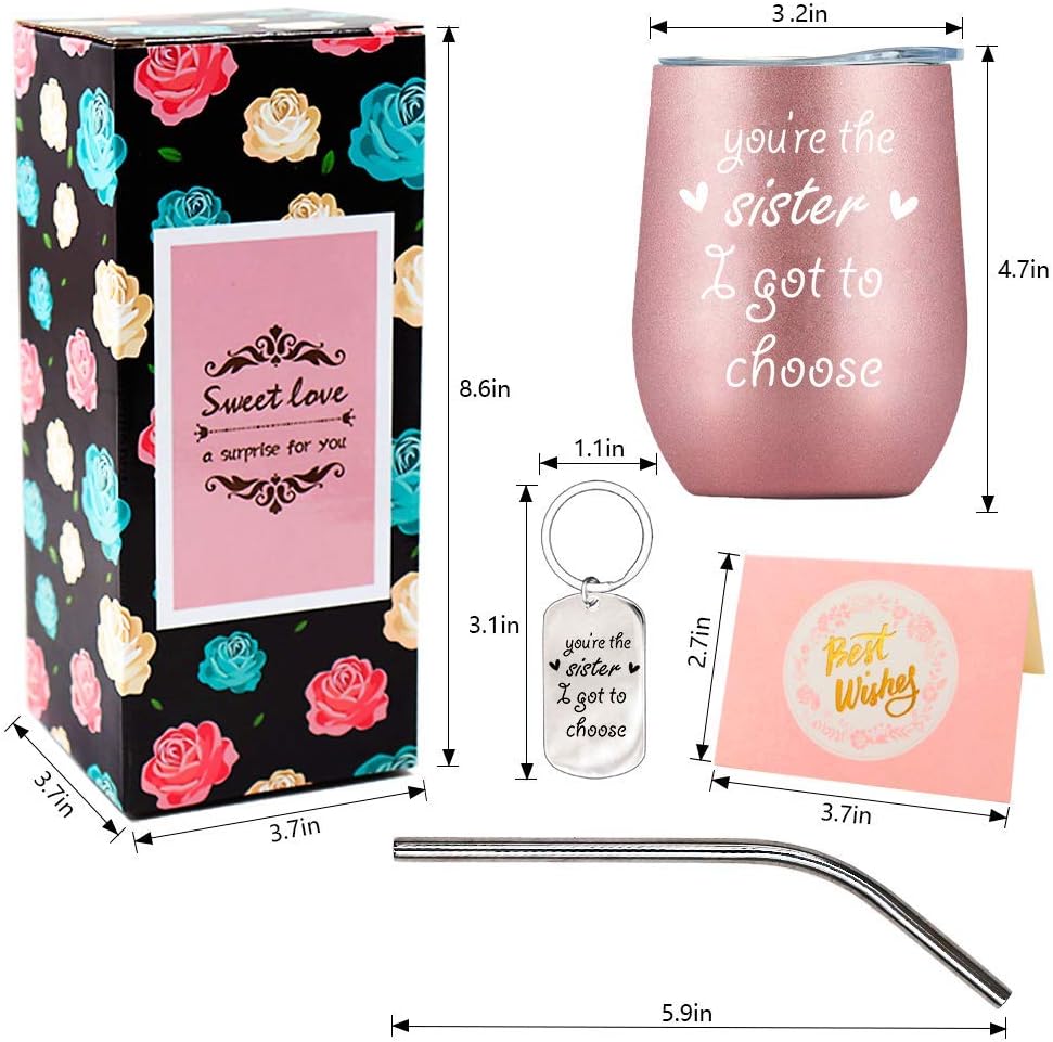 🔥 Crazy Deals AiHeart You're the Sister I Got to Choose Wine Tumbler,12oz Stainless Steel Travel Mug with Lid,Birthday Gift for Soul Unbiological Sister,Grandma,Mom,Aunts,Coworker and Wine Lovers(rose gold) Top Rated AiHeart You're the Sister I Got to Choose Wine Tumbler,12oz Stainless Steel Travel Mug with Lid,Birthday Gift for Soul Unbiological Sister,Grandma,Mom,Aunts,Coworker and Wine Lovers(rose gold)