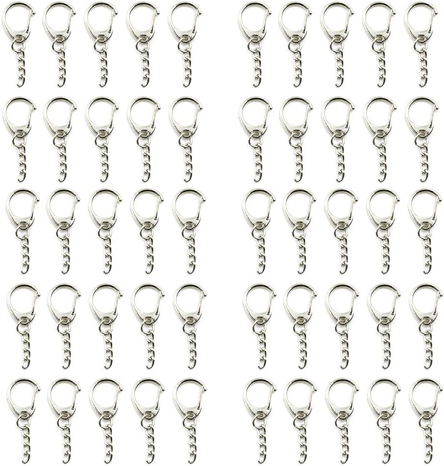 HONJIE Silver Metal Letter C Keychain Clip Key Lobster