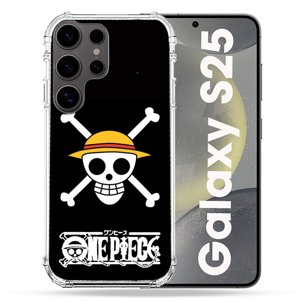 Cokitec Reinforced Case for Samsung Galaxy S25 Manga One Piece Skull Design