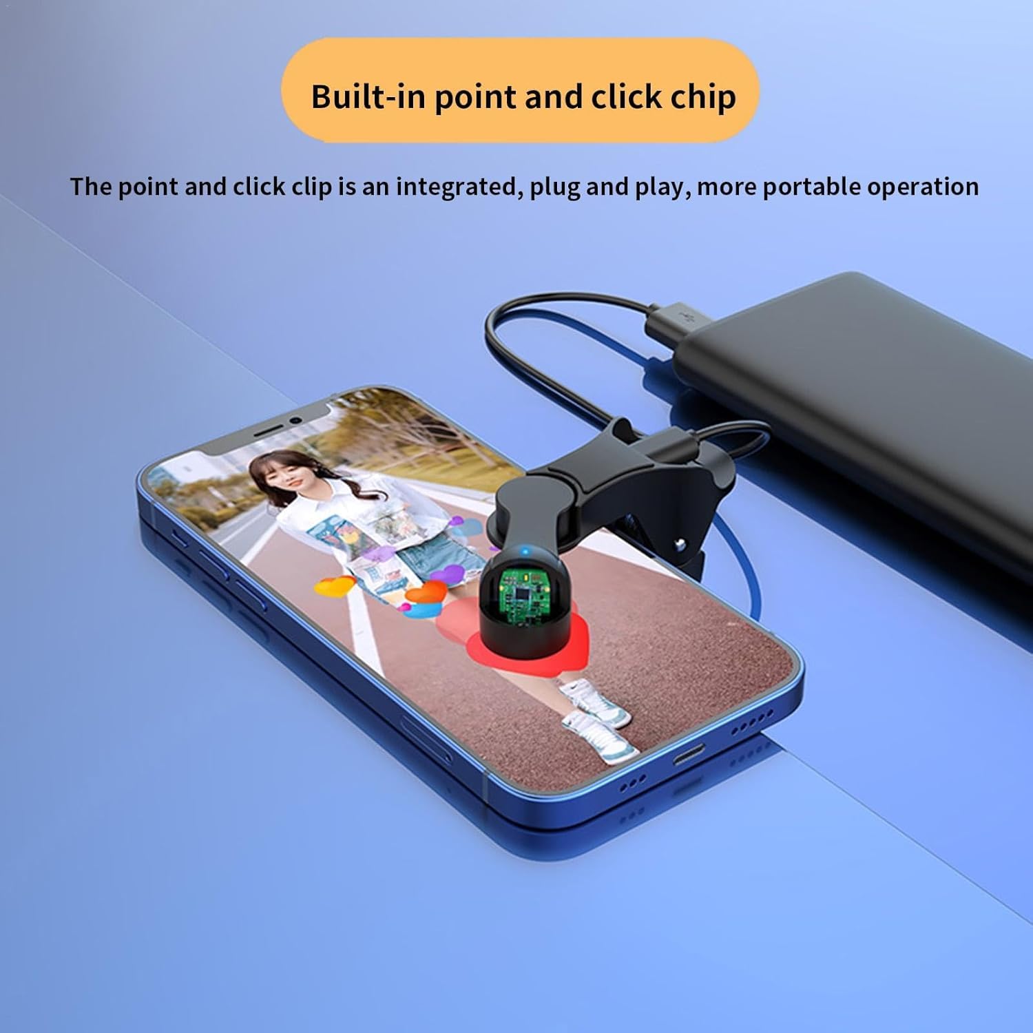 Auto Clicker do smartfona, Tapper ekranu telefonu do aplikacji na telefon wideo na żywo gadżet szybkie kliknięcie symulacja palcem ciągłe klikanie (3)