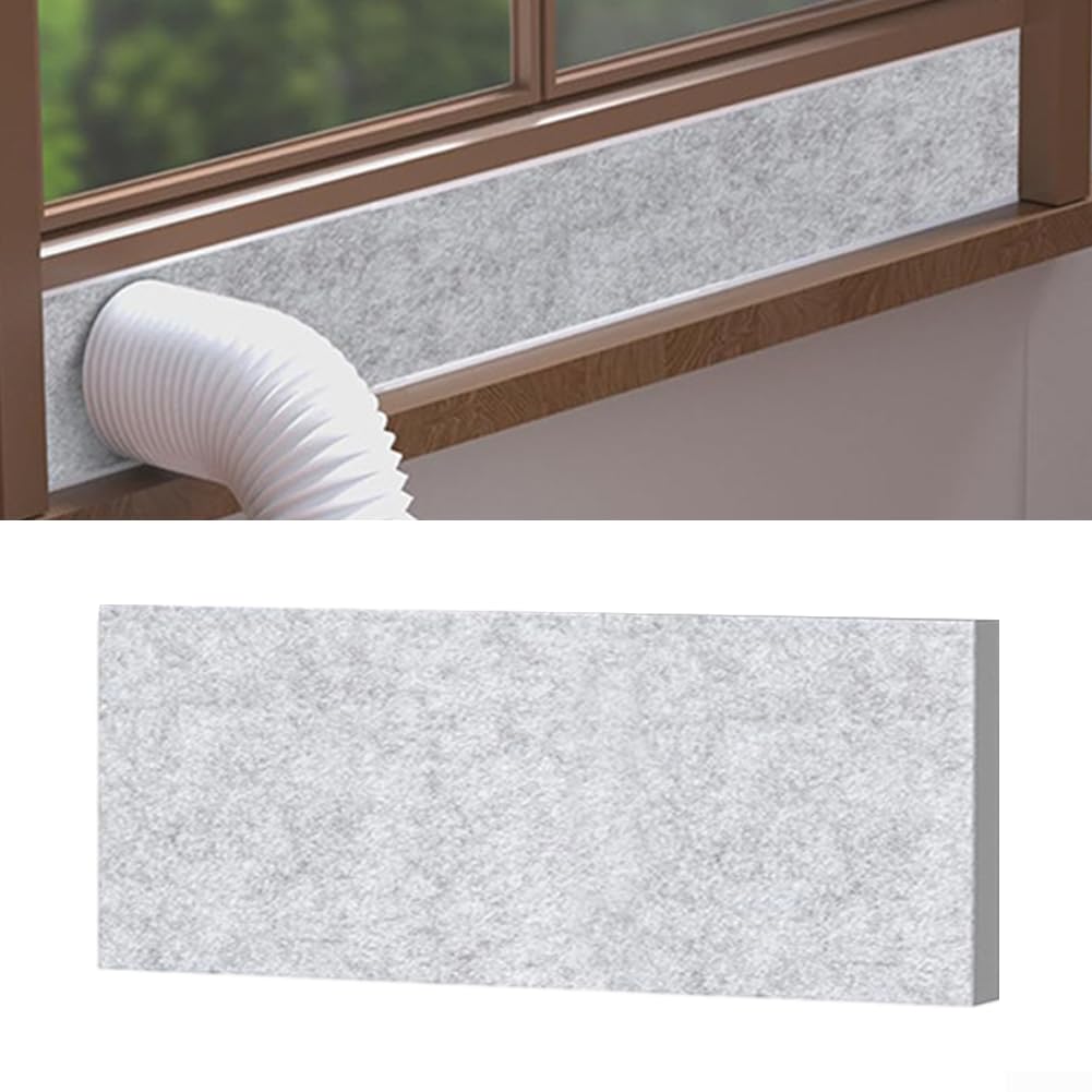 Lot de 3 plaques d'isolation en mousse réglables pour climatiseurs, kit d'étanchéité de 41,5 cm pour climatiseurs, panneau insonorisé résistant à la chaleur jusqu'à 127 cm