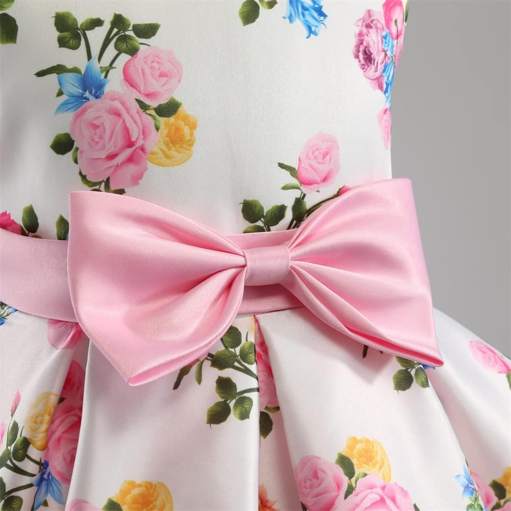 2T-9T Easter Flower Girls Pageant Party Dresses Kids Special Occasion Floral Formal Dress