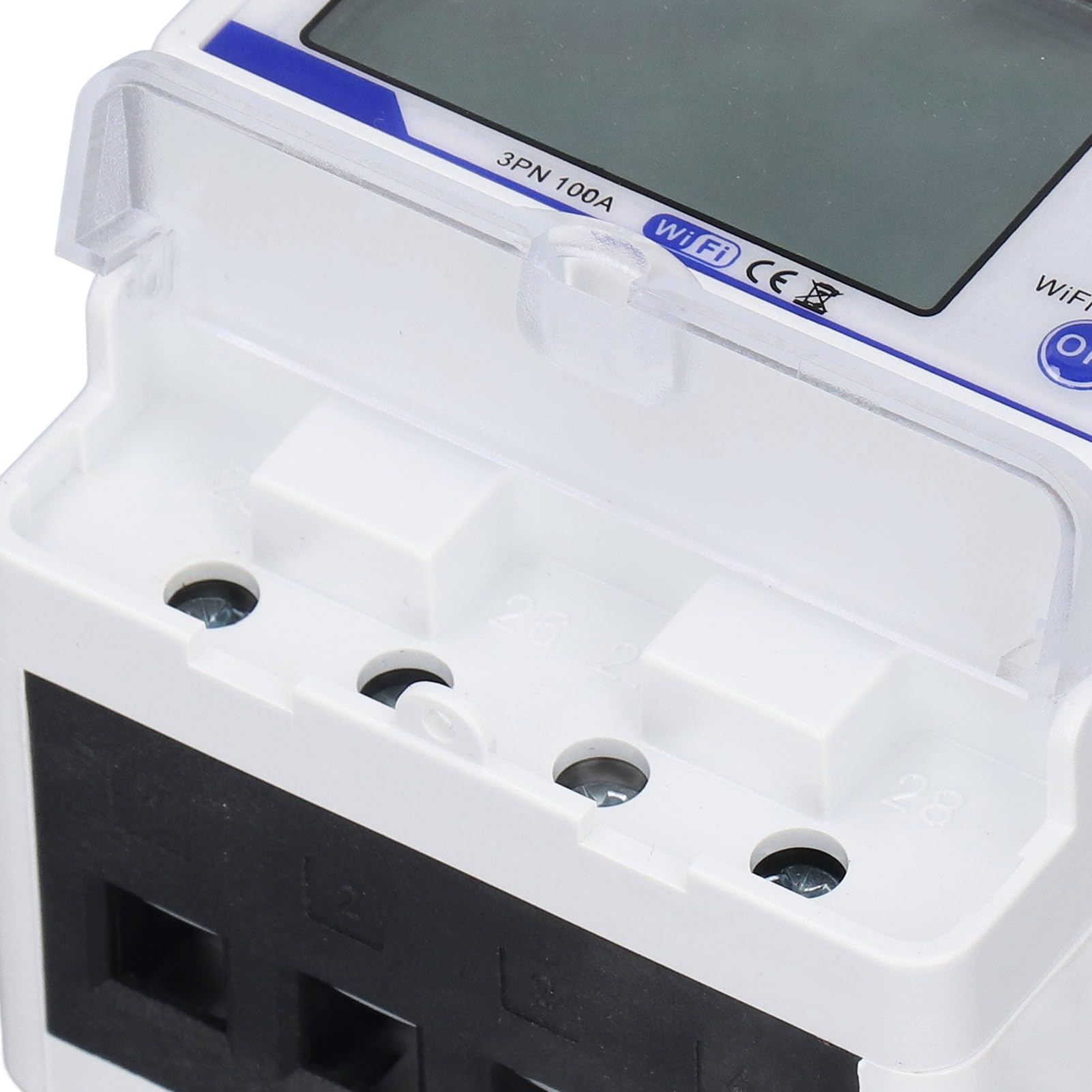 Disyuntor Inteligente WIFI, Interruptor de Medidor de Energía WIFI Trifásico 100A 60-300V con Protección de Corriente contra Sobretensión, Ideal para Electrodomésticos Inteligentes