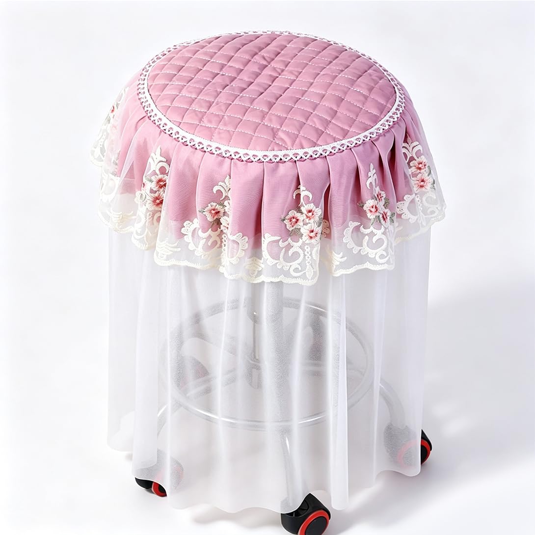 Funda redonda acolchada para taburete de bar decorativa en dormitorios y salones