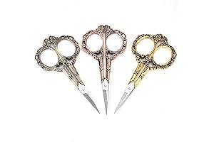 Antique Vintage Style Scissor Cutting Embroidery Flower Pattern Scissors Sewing Tool Tailor...