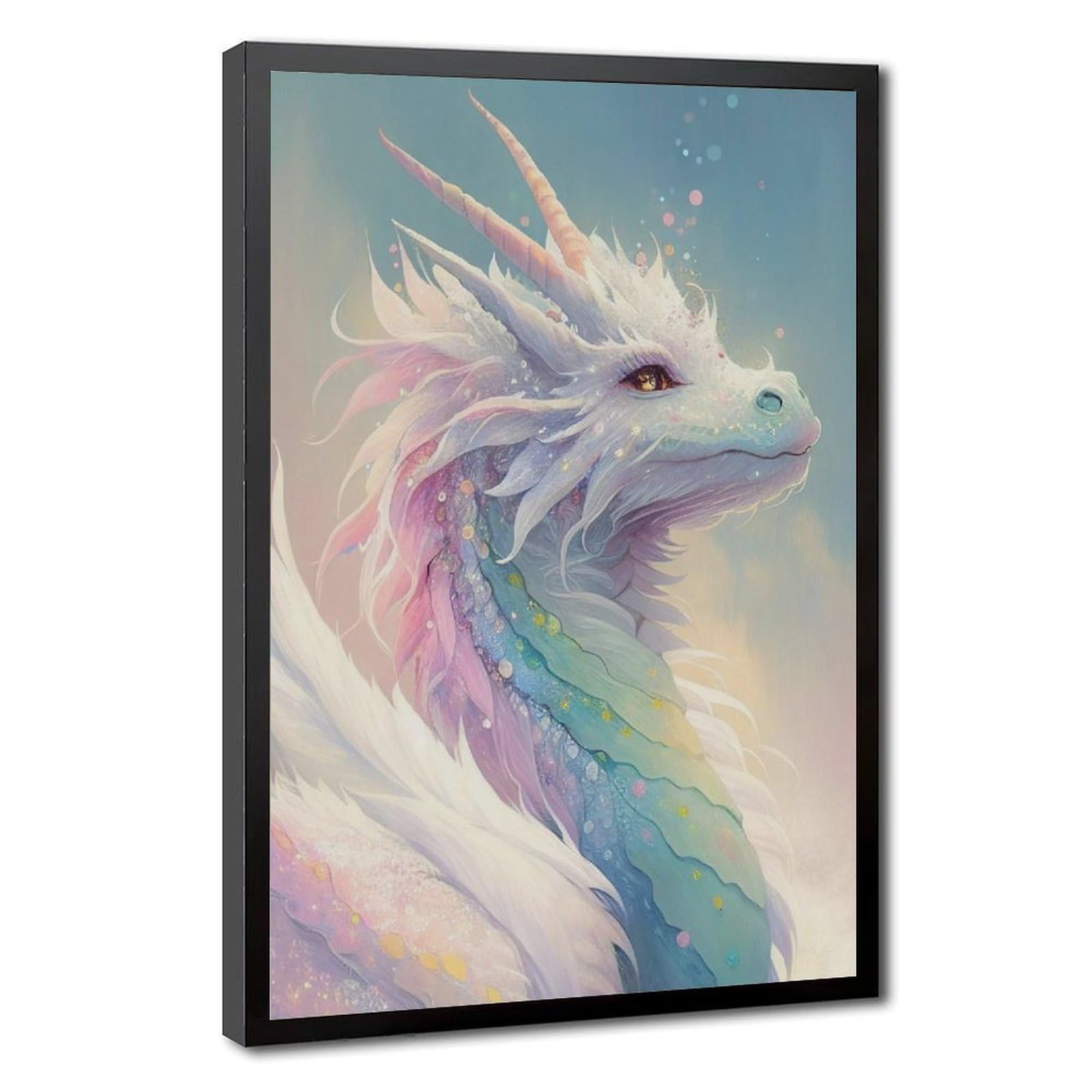 Bareronor Watercolor Dragon Poster (6) Canvas Poster Bedroom Decor Landscape Office Room Decor Gift 20" L X 30" W