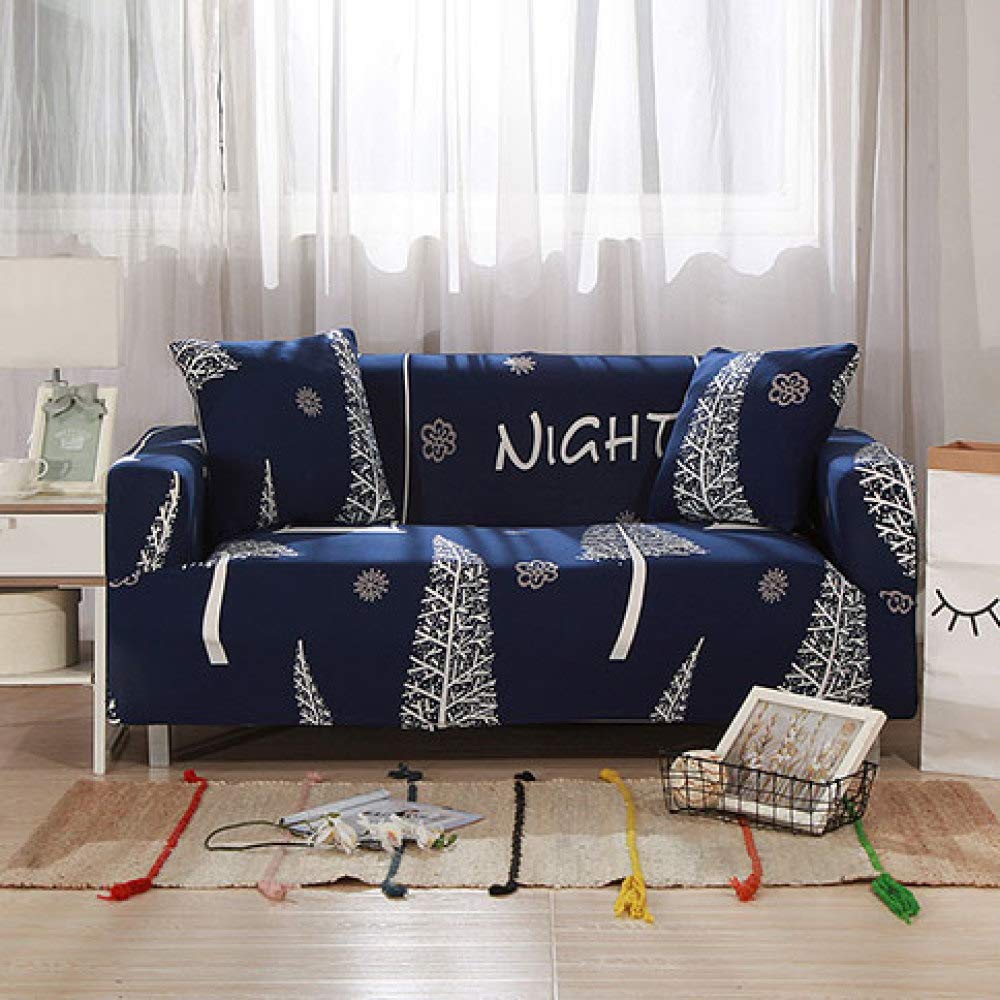 ALQYST Slipcover Printing Covers Sofa 3 Seats Black Star Covers For Living Room Armchairs,4,3-seater