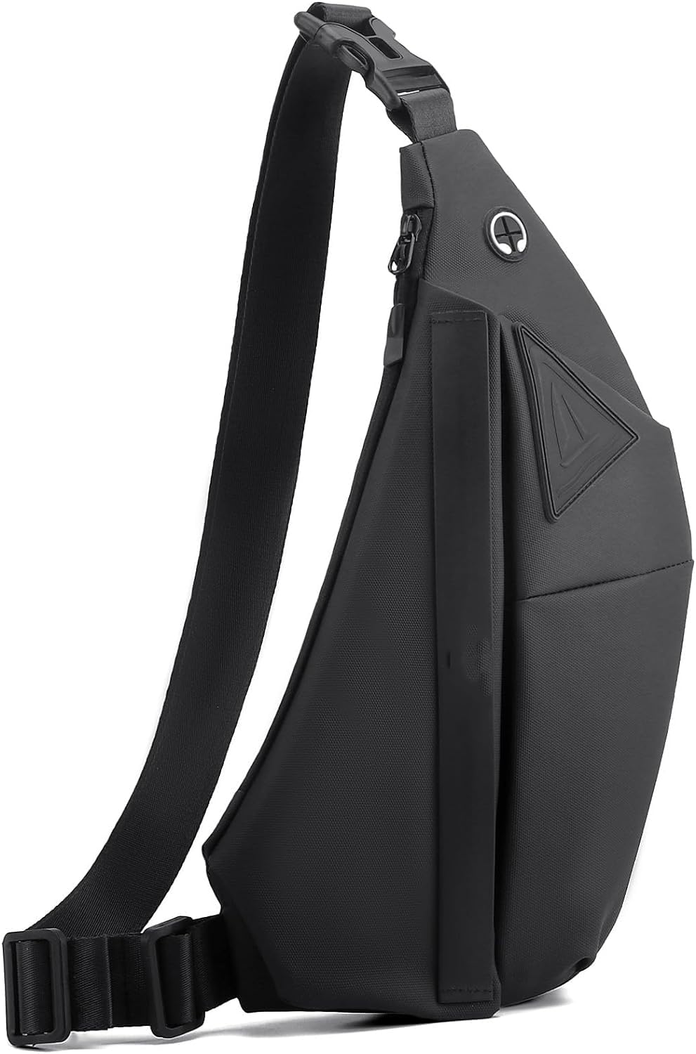 Azonee Sling Bag, Anti-theft Chest Crossbody Bag Waterproof Casual Shoulder Backpack Cool Backpack Travel Personal Pocket for Men and Women Travel Bicycle Sport (Black Left-Handed)