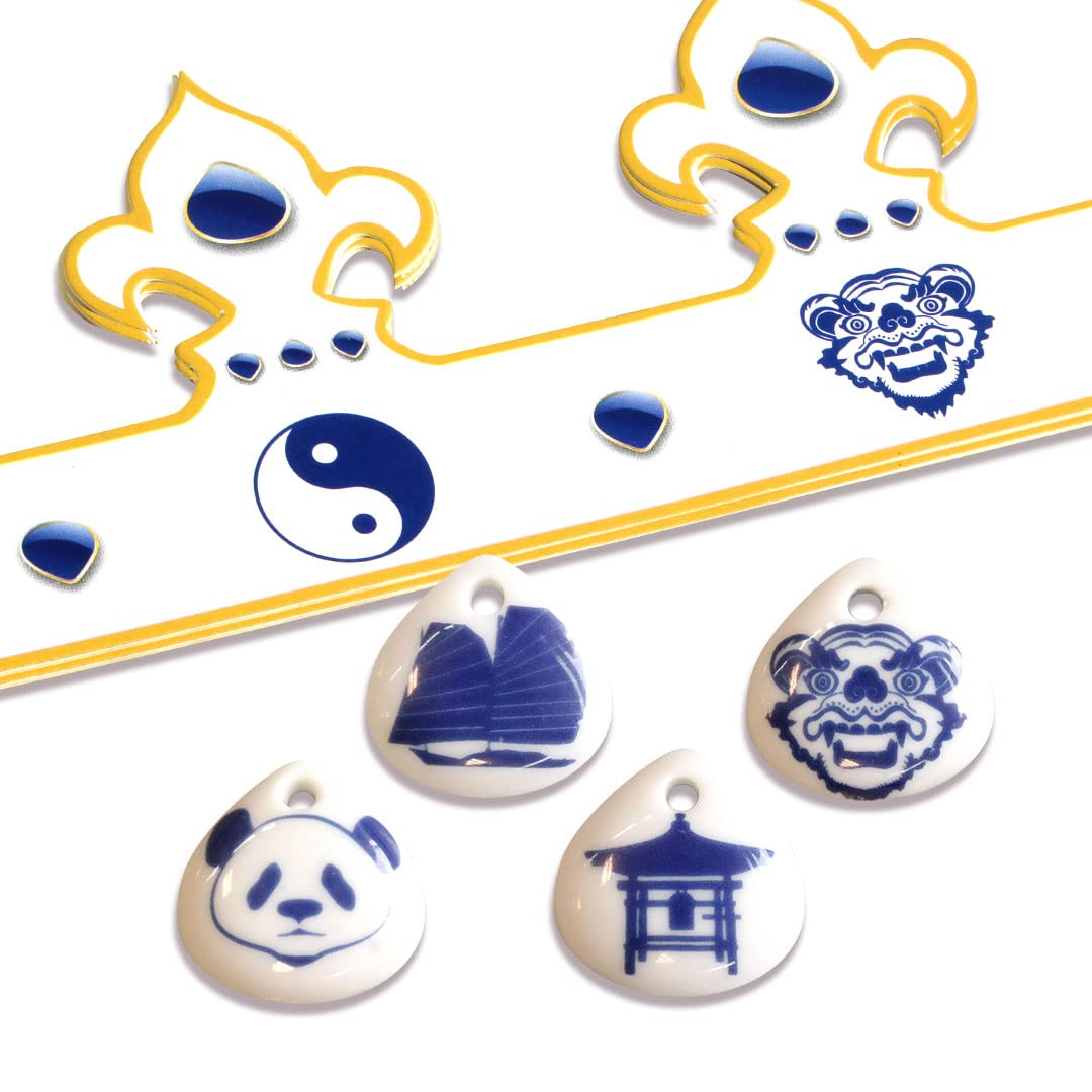 ArtFun - 400 pcs - Lot de 200 FEVES et 200 COURONNES Bleu Ming - Feves des Rois