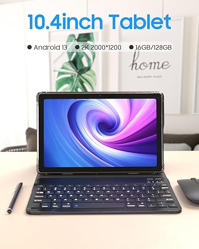 Miniatura 2 de PEICHENG Tablet 10 pulgadas Android 13 Tablet 12GB RAM 128GB ROM, 2 en 1 tabletas con teclado, procesador 2.0GHz, 5GWiFi 6, Bluetooth 5.0, 10 horas