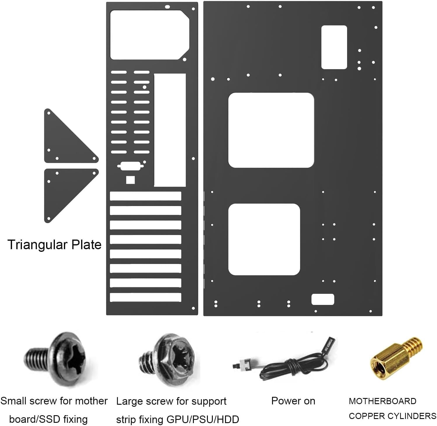 DIY Gaming Computer Case, Open Chassis Case Rack for ATX/M-ATX/ITX Motherboards,Widely Body Heat Dissipation Design,Test Bench, Mid Tower,Computer Motherboards Test Bench