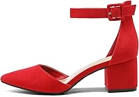 Vista 3 de DREAM PAIRS Annee - Zapatos de tacón bajo y grueso con puntera puntiaguda