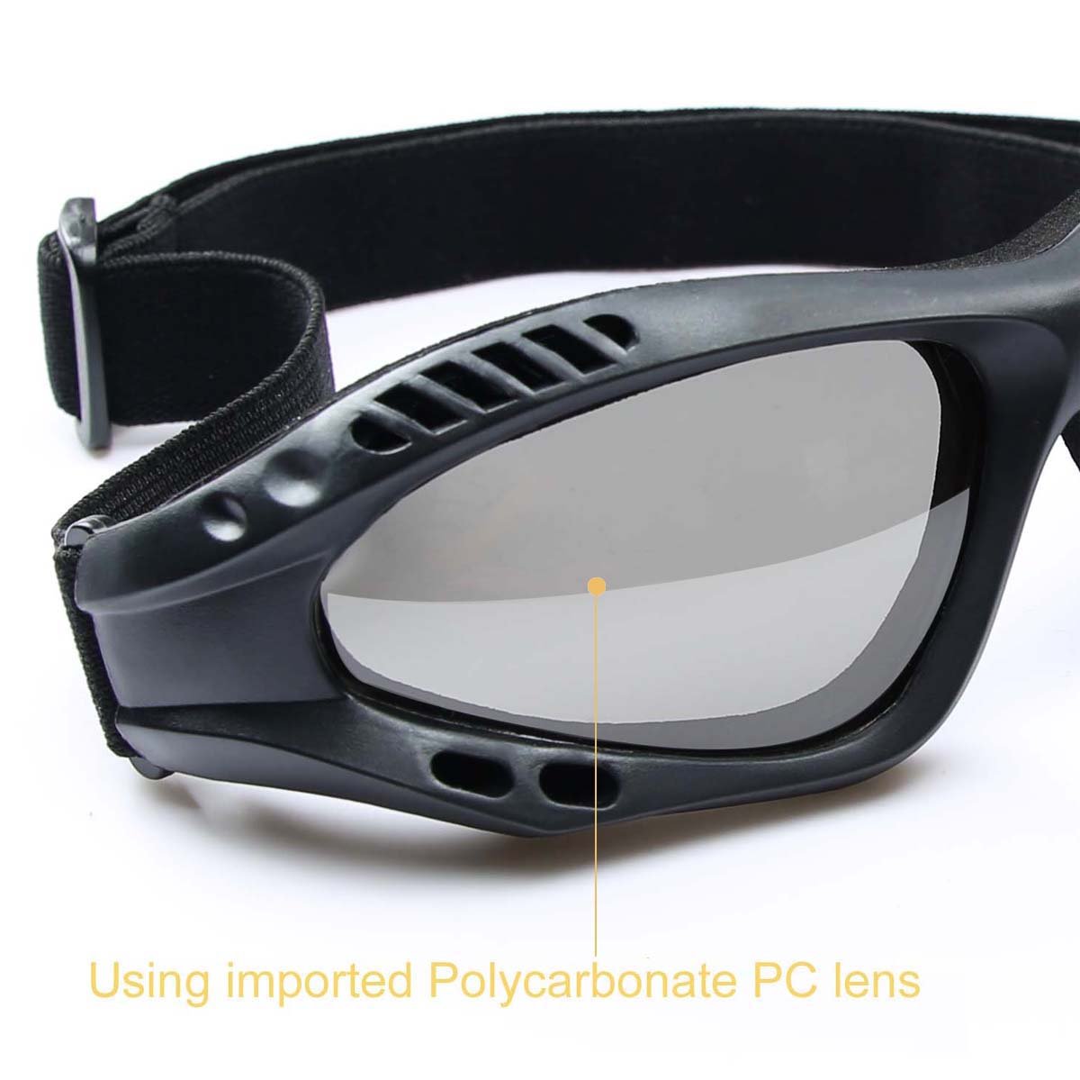Occhiali protettivi UV da esterno occhiali da moto occhiali protettivi antipolvere occhiali da combattimento occhiali da sole militari occhiali tattici all'aperto per prevenire particelle e