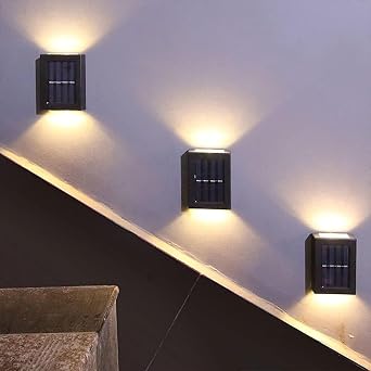 Robeve Tekli Solar Bahçe Aydınlatması Güneş Enerjili Bahçe Aydınlatması Duvar Lambası Çift Taraflı Aplik Işık Led Işık [Enerji Sınıfı A+++]